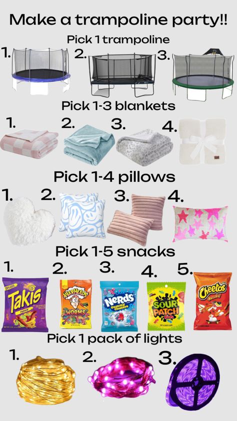 Trampoline party🫶🎀 Trampoline Party, Cheetos Crunchy, Patch Kids, Snacks, Pillows