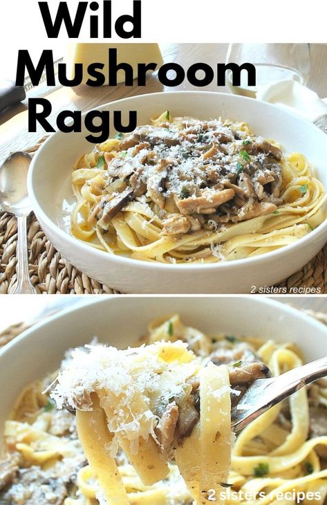 Mushroom Ragu Recipes, Wild Mushrooms Recipes, Mushroom Ragu Sauce, Mushroom Ragout Recipe, Xmas Meals, Monday Meals, Wild Mushroom Recipes, Mushroom Ragu, Mushroom Recipes Pasta