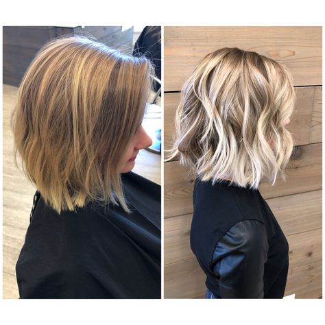 Balayage Hair Blonde, Short Hair Balayage, Penteado Cabelo Curto, Short Blonde Hair, Blonde Balayage, Blonde Bob, Great Hair, Bob Cut, Blonde Hair Color