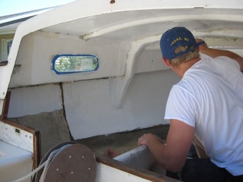 Painting Interior cabin - O'day Mariner Sailboat Restoration Sailboat Restoration, Interior Cabin, Sailboat Interior, Bath Paint, Boat Restoration, Small Sailboats, Boat Projects, Boat Interior, The Tabernacle