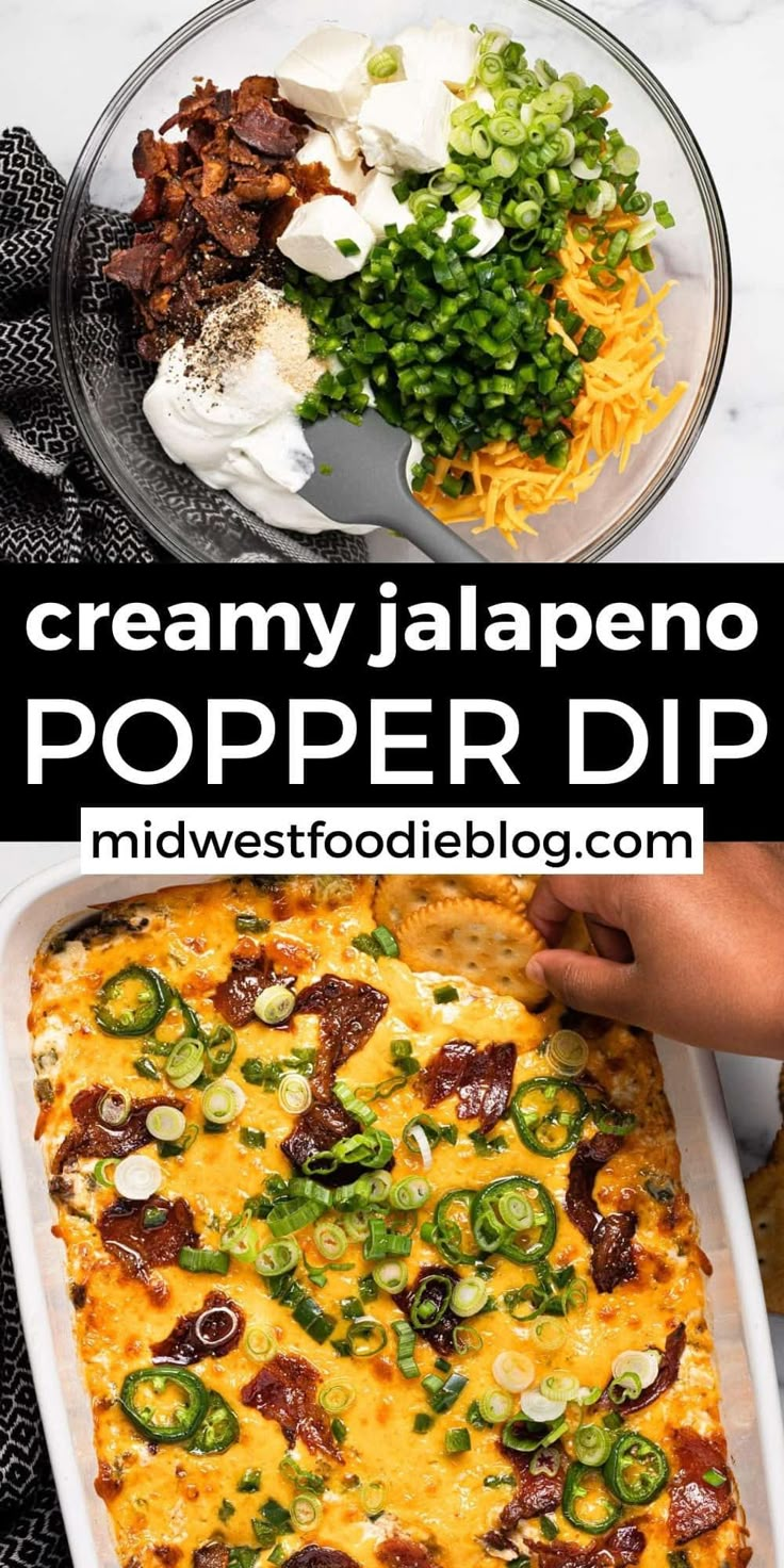 this creamy jalapeno popper dip is the perfect appetizer for any party