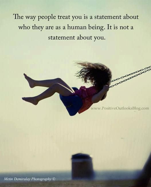 a girl swinging on a swing with a quote