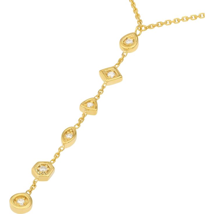 Revel in the charm of exquisite design with the enchanting allure of our Lariat Necklace with Mixed Diamond Bezels. Elevate your style with this exquisite piece from Olas d'Oro, designed to captivate and adorn. Crafted with precision in 14K yellow gold, this adjustable lariat necklace is a testament to timeless design.Experience the pinnacle of perfection with a necklace that boasts six dazzling diamonds, each set within its own alluring bezel. These diamonds, with a combined total carat weight Gold Long Drop Diamond Necklace, Fine Jewelry, Gold Drop Necklace With Diamond And Adjustable Chain, Gold Diamond Drop Necklace With Adjustable Chain, Gold Diamond Necklace With Adjustable Chain And Long Drop, Gold Diamond Necklace With Long Drop, Luxury Yellow Gold Pendant Lariat Necklace, Gold Diamond Long Drop Necklace, Gold Lariat Diamond Necklace Luxury Style, Fine Jewelry Yellow Gold Lariat Necklace