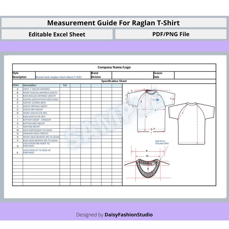 the measurement guide for rag tshirt is shown in this diagram, and it shows how