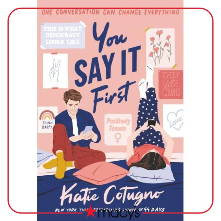 the cover of you say it first by kate cotugo, with two women sitting on