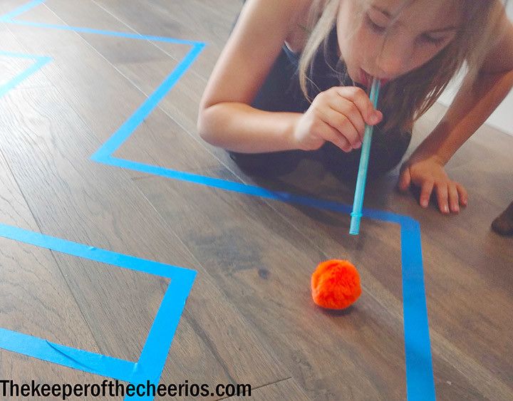 Straw Maze Activity - The Keeper of the Cheerios Straw Maze, Straw Activities, Preschool Transportation, Maze Activity, Shark Craft, Straw Crafts, Transportation Preschool, Diy Kids Games, Mazes For Kids