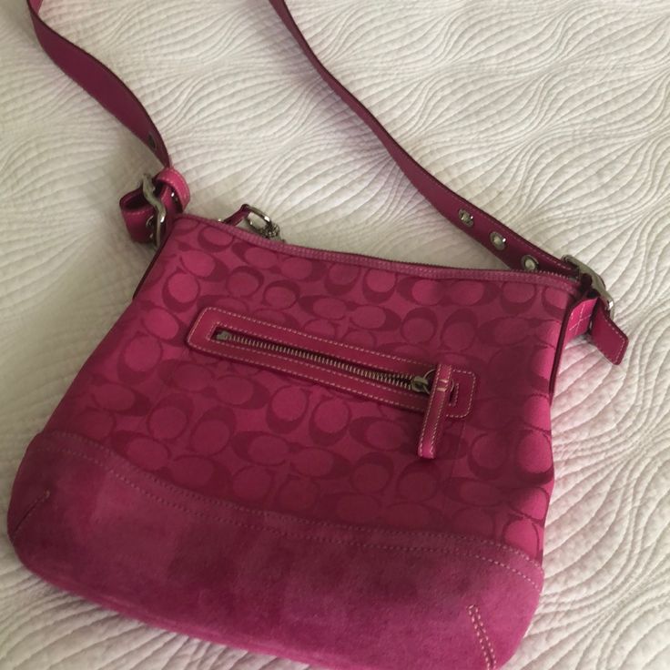 Brand New - Never Used - Cross Body Coach Bag Pink Crossbody Shoulder Bag With Snap Closure, Coach Satchel With Snap Closure, Pink Bags With Snap Closure For Daily Use, Pink Shoulder Bag With Snap Closure, Chic Pink Bags With Snap Closure, Coach Shoulder Bag With Zipper For Errands, Pink Bags With Snap Closure, Body Coach, Bags Cross