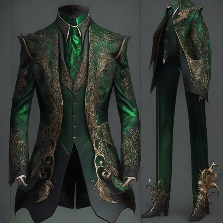 Male Fantasy Clothing, Arte Wallpaper, Masquerade Outfit, Prince Clothes, Tailored Fashion, King Outfit, Fancy Suit, Dress Suits For Men, Concept Clothing