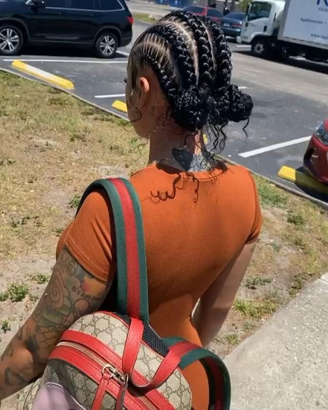 prettybrincess ☆ [Video] | Braided cornrow hairstyles, Feed in braids hairstyles, Quick braided hairstyles Feed Ins To A Bun, Two Feed In Braids With Bun, Feed In Braids Into Two Buns, Four Braids Cornrow With Two Buns, Two Braids Bun Hairstyle Black Women, Braids With Bun Black Women, Two Braids Bun Hairstyle, Braids Into Two Buns For Black Women, Two Buns Hairstyle With Braids