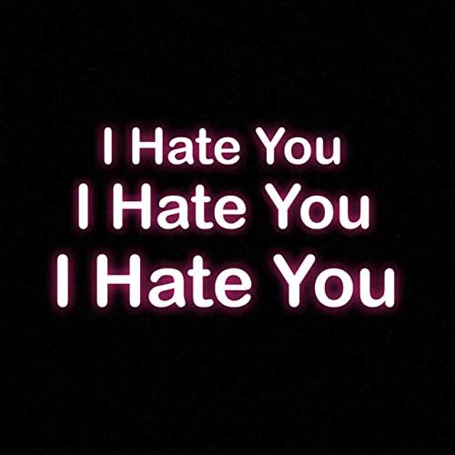 a neon sign that says i hate you i hate you