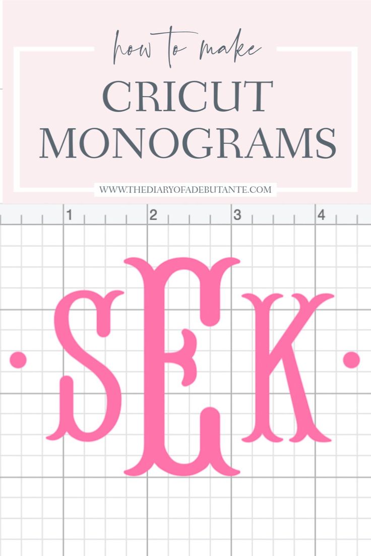 how to make cricut monograms with the letter sk in pink