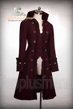 Pirate Couture, Overcoat Outfit, Sky Pirate, Pirate Coat, Outfit Dark, Annabel Lee, Steampunk Pirate, Steampunk Decor, Steampunk Costume