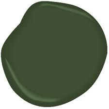 a dark green paint color with a white background