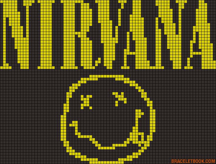 an image of a pixellated pattern with the word nirvana on it's side