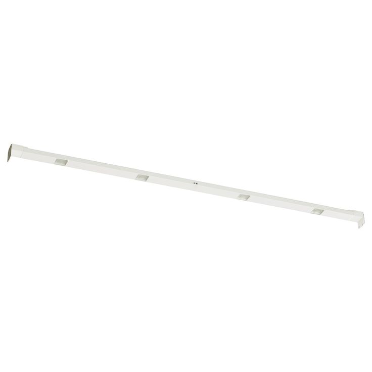 a white light fixture on a white background