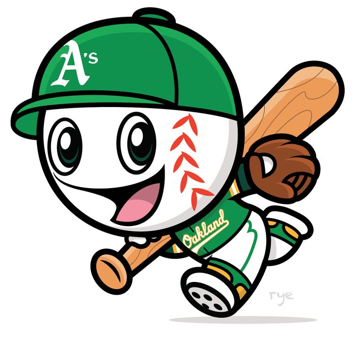 a cartoon baseball player is running with a bat in his hand and wearing a green hat