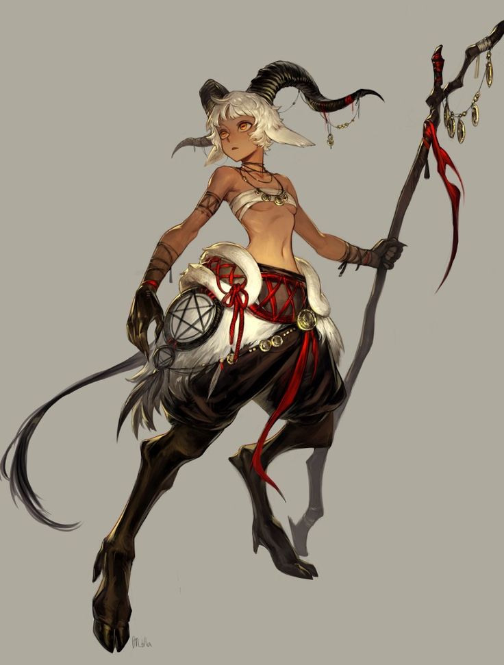 Satyr Rogue Dnd, Satyr Concept Art, Satyr Fantasy Art, Satyr Art Female, Dnd Centaur Female, Faun Fantasy Art, Satyr Character Design, Dnd Satyr Female, Monk Dnd Character Design