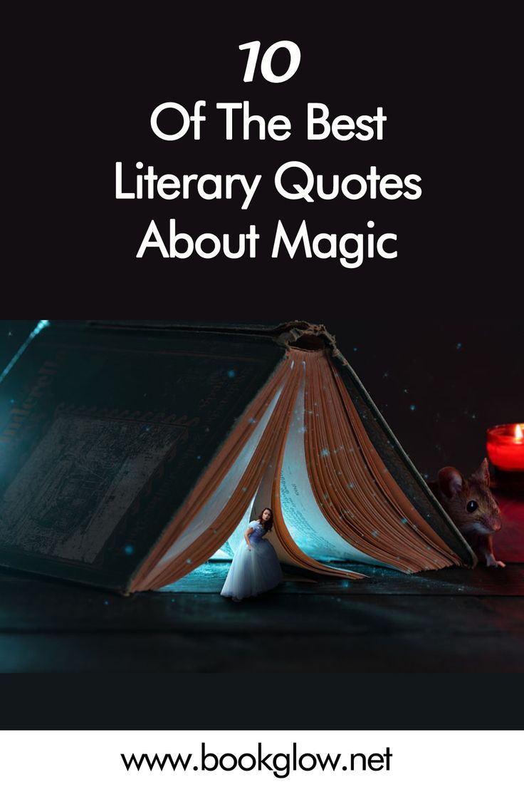 an open book with the title'10 of the best library quotes about magic '