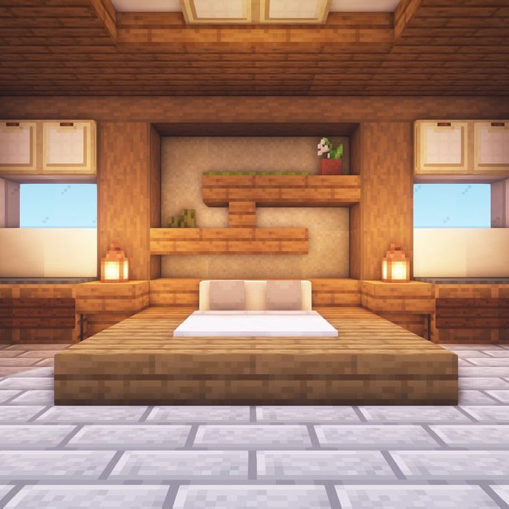 a bed room with a neatly made bed and windows