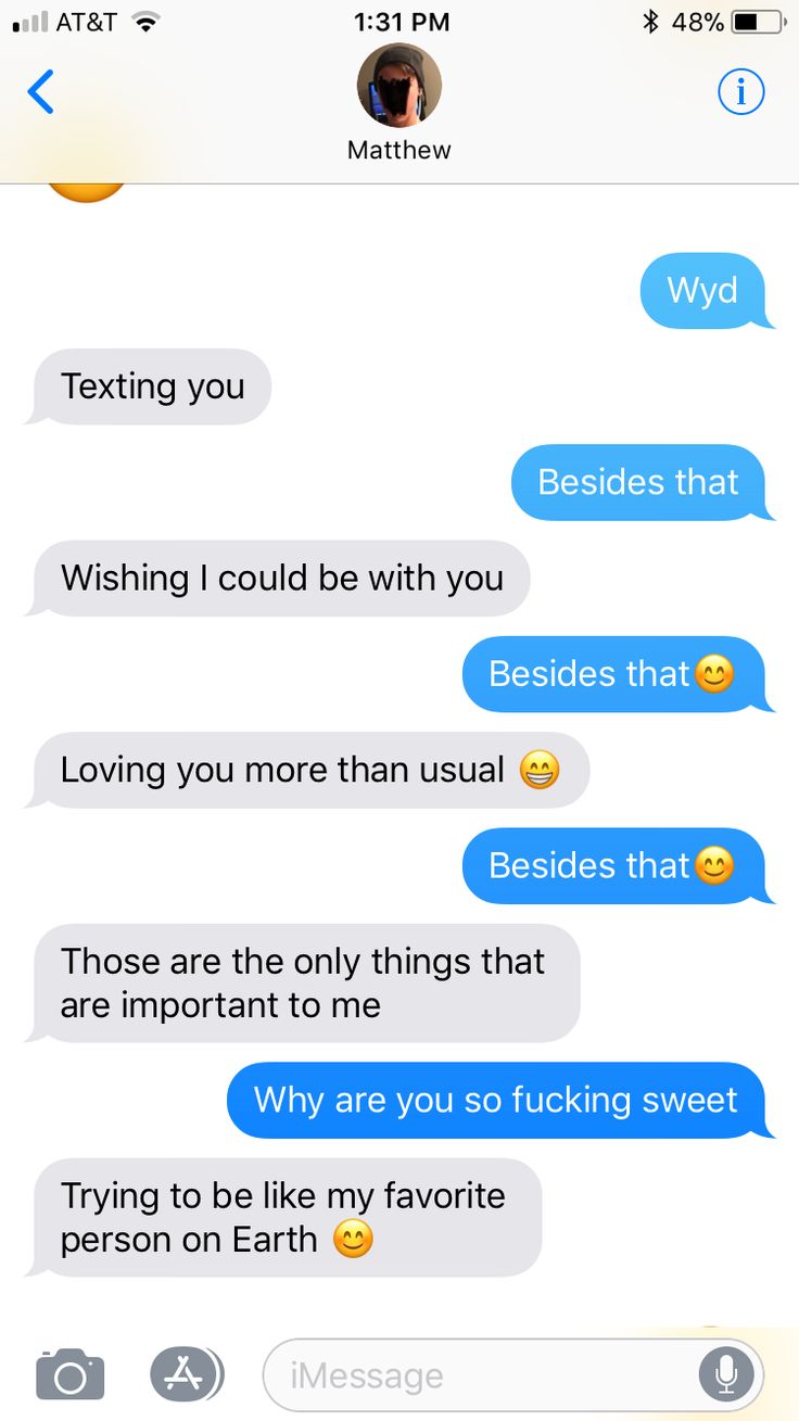 two texts are being shared to each other on their cell phones, one is telling them what they're talking about