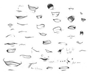 a drawing of different shapes and sizes of eyes