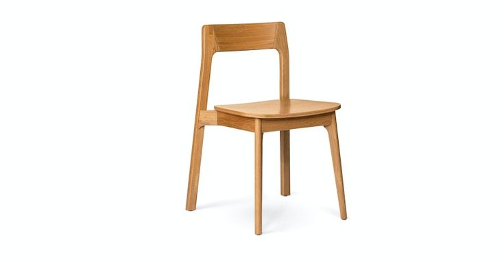 a wooden chair on a white background