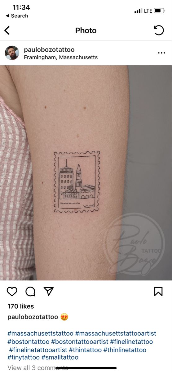 a person with a small tattoo on their arm