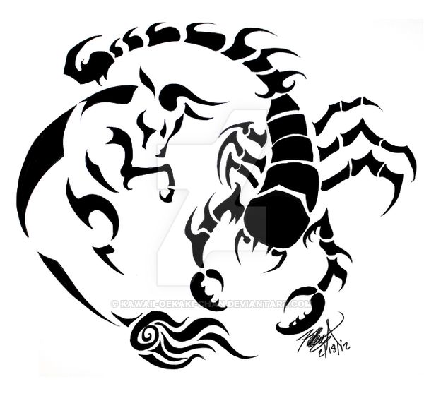 a scorpion tattoo design on a white background