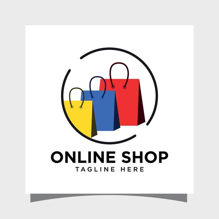 the logo for online shop with shopping bags