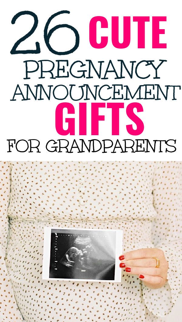 a woman holding an old photo with the words, 20 cute pregnancy announcement gifts for grandparents