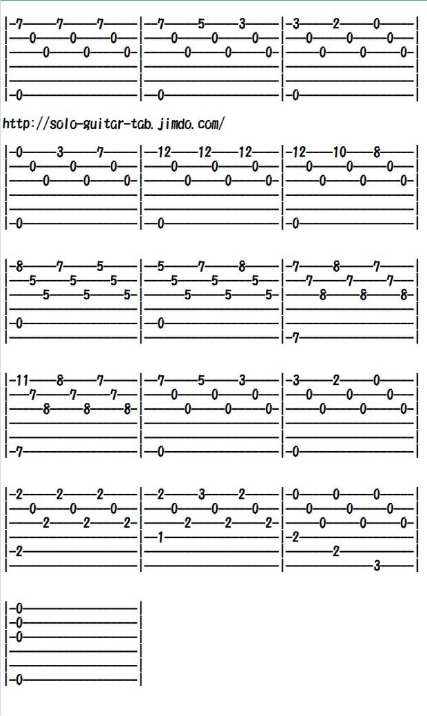 the guitar tabs are arranged in order to make it look like they have been played on