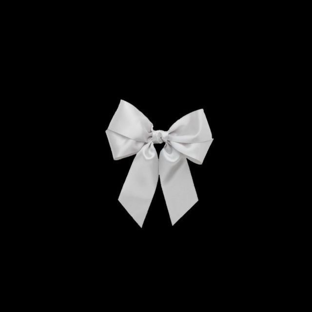 a white bow on a black background