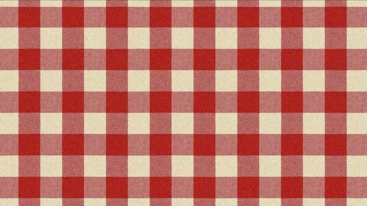 a red and white checkered table cloth