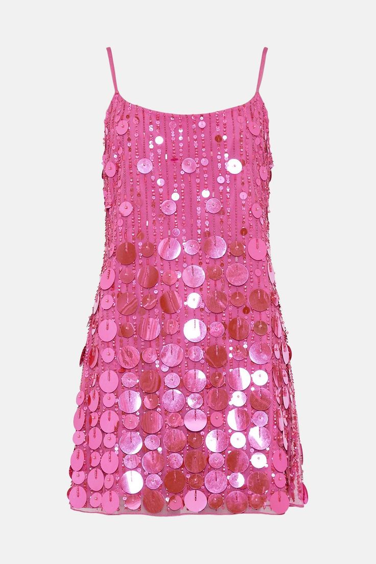 Embellished Mixed Sequin Cami Swing Dress | Coast Fun Fits, Hoco 2024, Taylor Outfits, Taylor Swift Tour Outfits, Ibiza Outfits, Swift Tour, Disco Dress, Tour Outfits, Taylor Swift Outfits