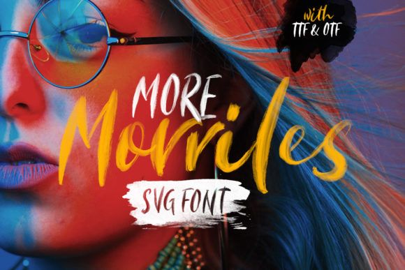 a woman with blue hair and glasses is featured in the poster for more morries