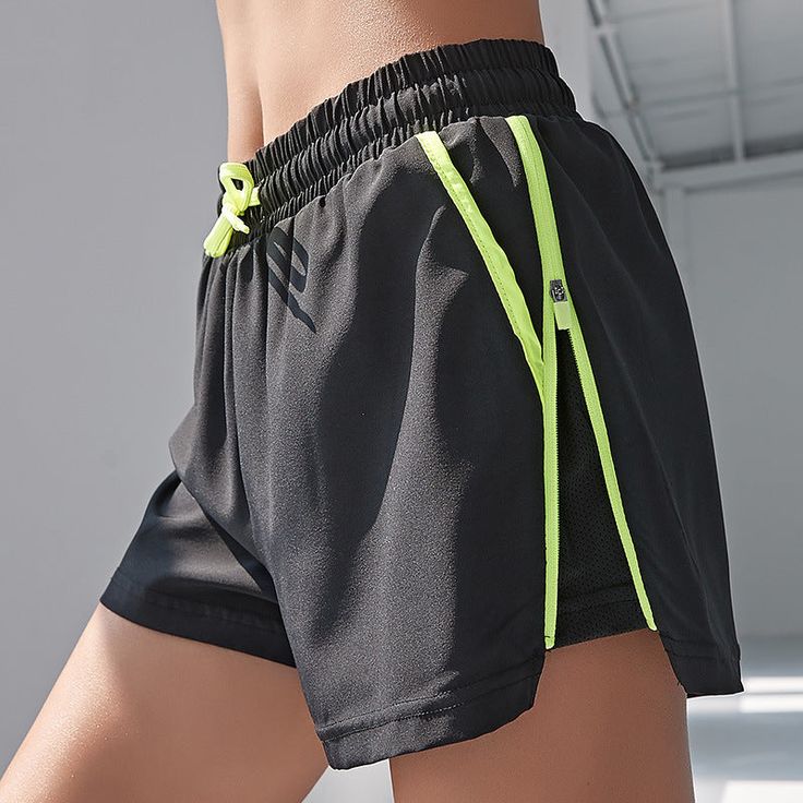 Introducing our Women's 2-In-1 Zipper Running Shorts, the perfect blend of style, functionality, and comfort for your active lifestyle. These shorts are designed to provide you with the ultimate running experience, combining innovative features and high-quality materials. These shorts feature a unique 2-in-1 design that sets them apart from the rest. The outer layer is made from a lightweight and breathable fabric that allows for optimal airflow, keeping you cool and comfortable during your runs Yoga Crop Tops, Running On The Beach, Sports Shorts Women, Running Shorts Women, Legging Sport, Stretchy Leggings, Running Pants, Gym Leggings, Intense Workout