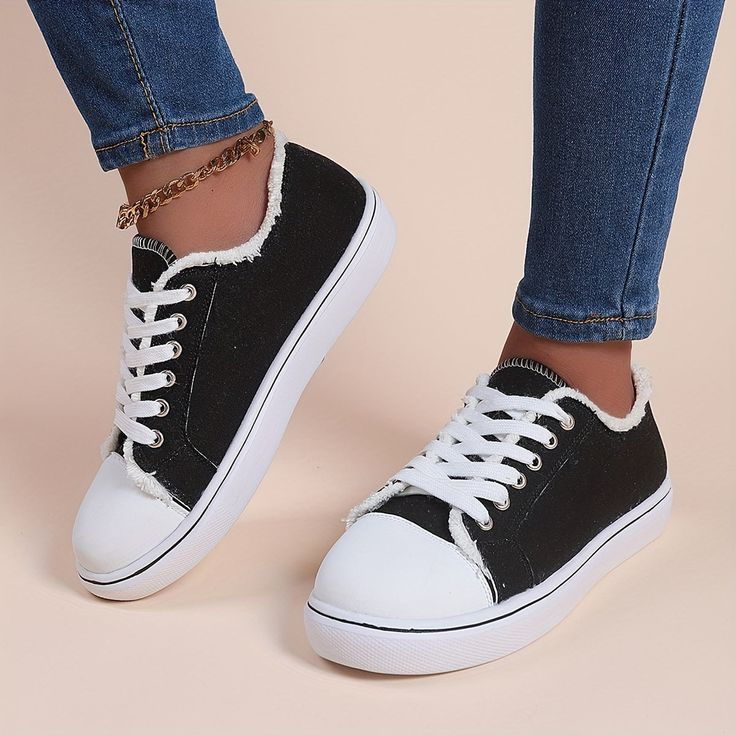 Material:FabricClosure:Lace upToe Style:Plain toePatterned:Solid colorShoe height:Low topAll-season:FallItem ID:KG17103 Fall Items, Sneakers For Women, Low Top Sneakers, Casual Lace, Canvas Sneakers, Walking Shoes, Women's Casual, Canvas Shoes, Low Top