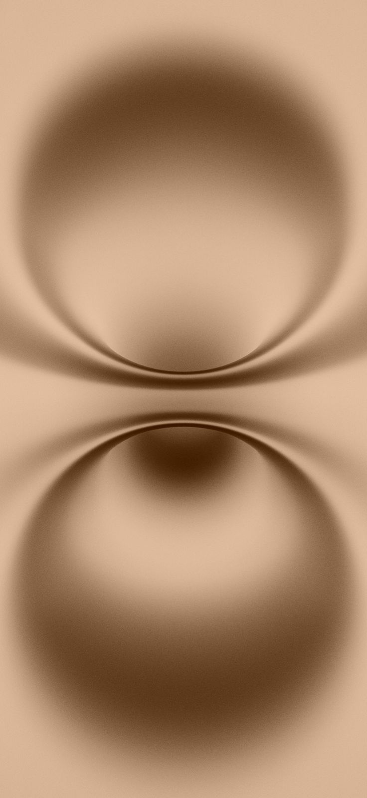 an abstract image of two circles in brown