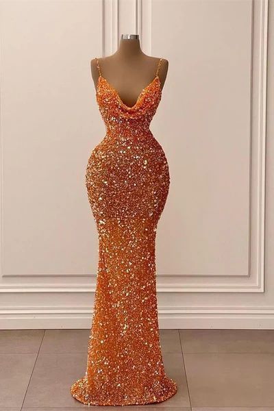 Be a stunning vision in everyone's eyes with the Ballbella Forever Be Mermaid Spaghetti strap Sequined Floor-length Sleeveless Elegant Prom Dress! Maxi with the prom dress features a elegant sequined fabric,sleeveless and mermaid skirt. Prom Girl Dresses Red, Orange Homecoming Dresses Black Women, Junior Year Prom Dresses, Prom Cars Ideas, Gold Long Dresses, Petite Prom Dresses, Baddie Prom Dresses, Gold Elegant Dress, Sequin Prom Dresses Mermaid