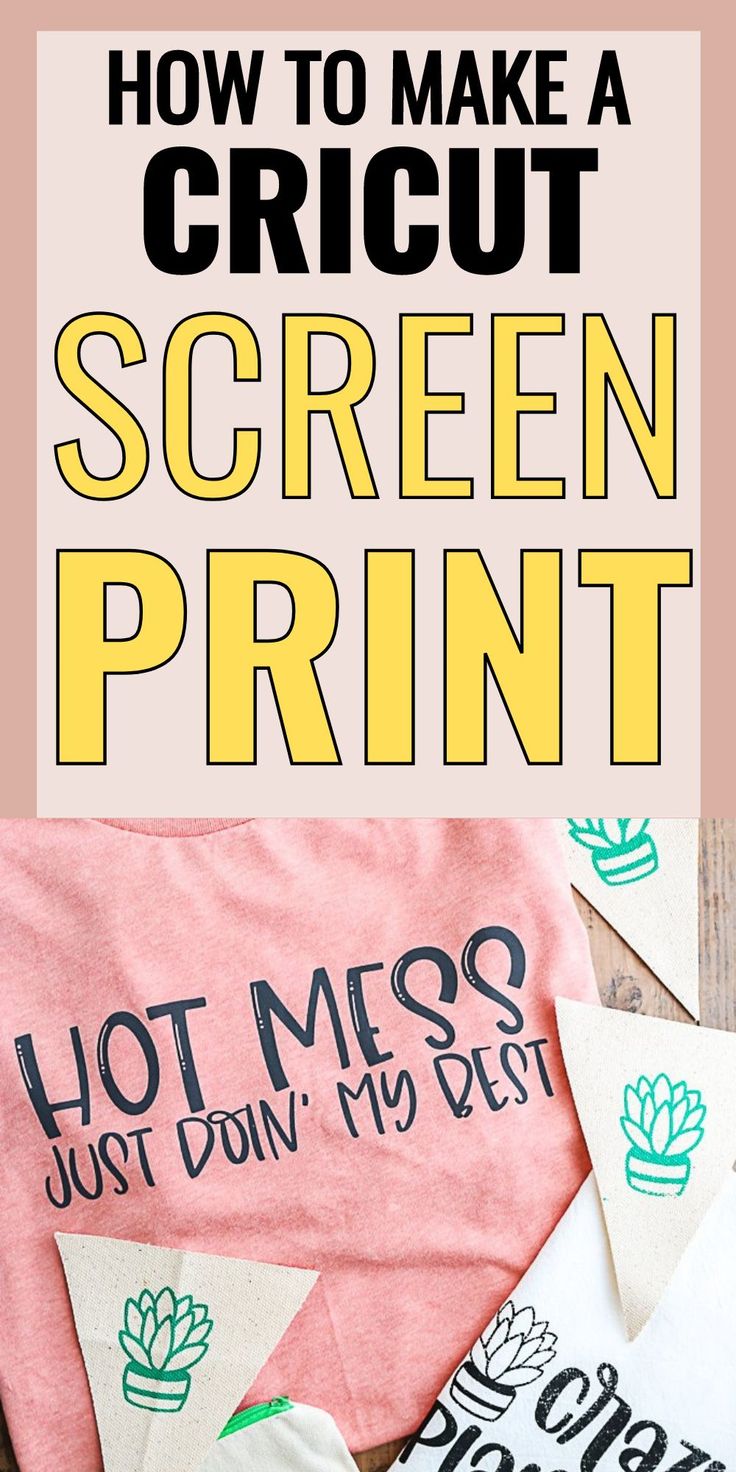 how to make a cricut screen print