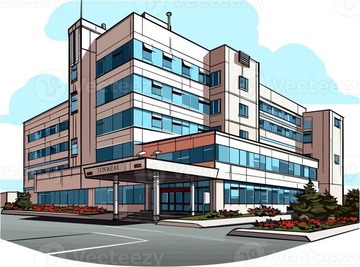 an office building is shown in this drawing