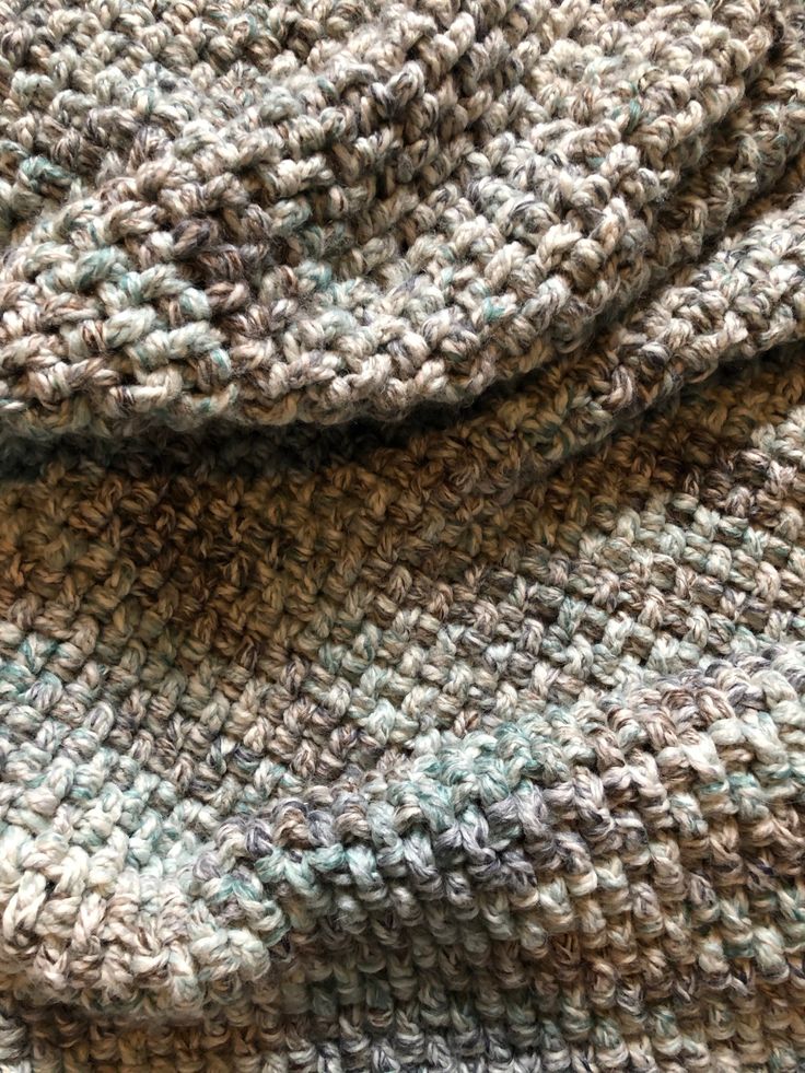 a close up view of a knitted blanket