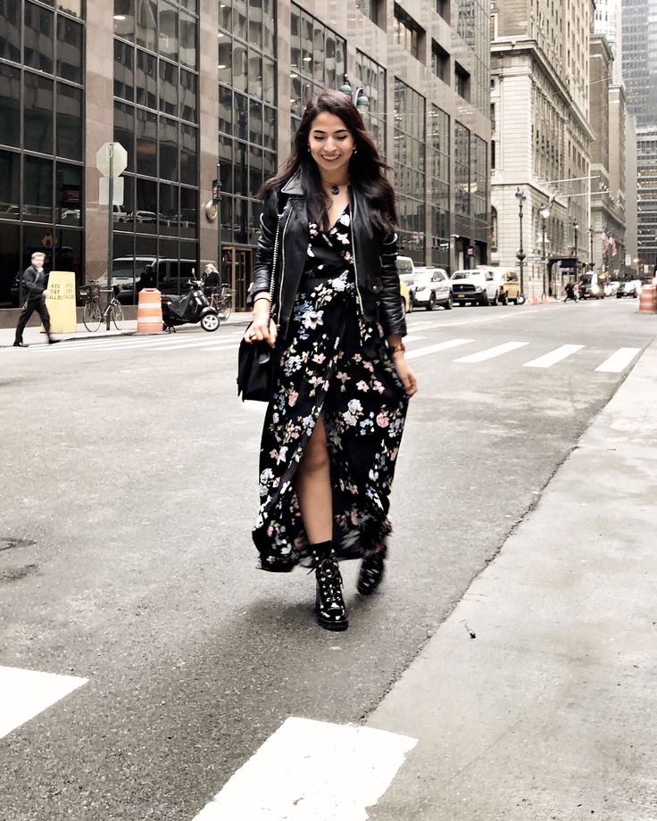 12 Ways To Wear Combat Boots: You'll Fall In Love | We're obsessed with these badass combat boots that can be dressed up or down — here are 12 ways to incorporate them into your wardrobe. #WomensBoots #CombatBoots #FallFashion #WinterFashion #MaxiDress #LeatherJackets Combat Boot Dress Outfit, Dresses With Combat Boots, Boots With Dress Outfit, Dress And Combat Boots Outfit, Combat Boots With Dress, Combat Boots Dress, Dress And Combat Boots, Boots With Dress, Leopard Print Skirt Outfit