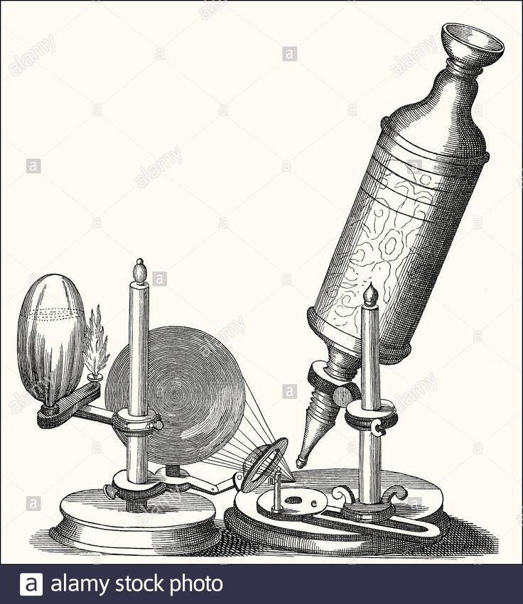 an old fashioned microscope with two different types of glass and metal parts, vintage engraved engraving