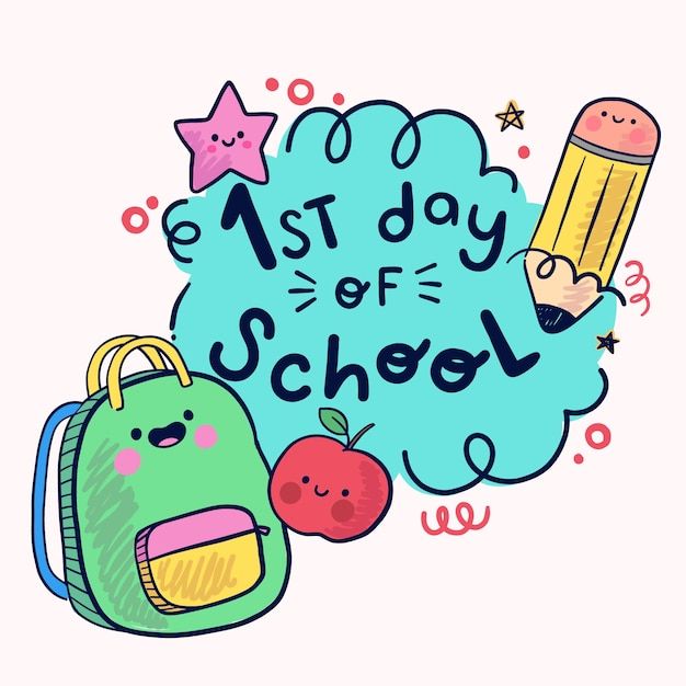 an image of a back to school poster with the words, ast day of school