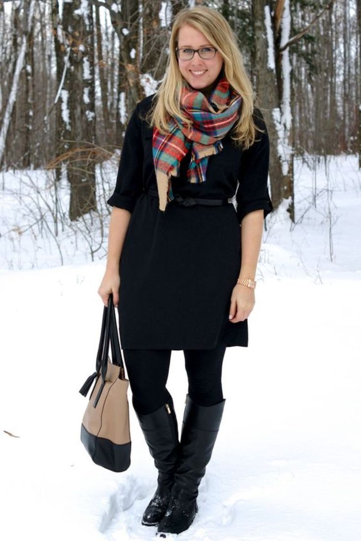 18 Chic Teacher Outfits For School In 2024 Black Dress Denim Jacket Outfit, Dress Denim Jacket Outfit, Black Dress Denim Jacket, Dress Fall Outfits, How To Wear A Blanket Scarf, Black Dress Outfit Casual, Dress Denim Jacket, Snow Day Outfit, Outfit Boots