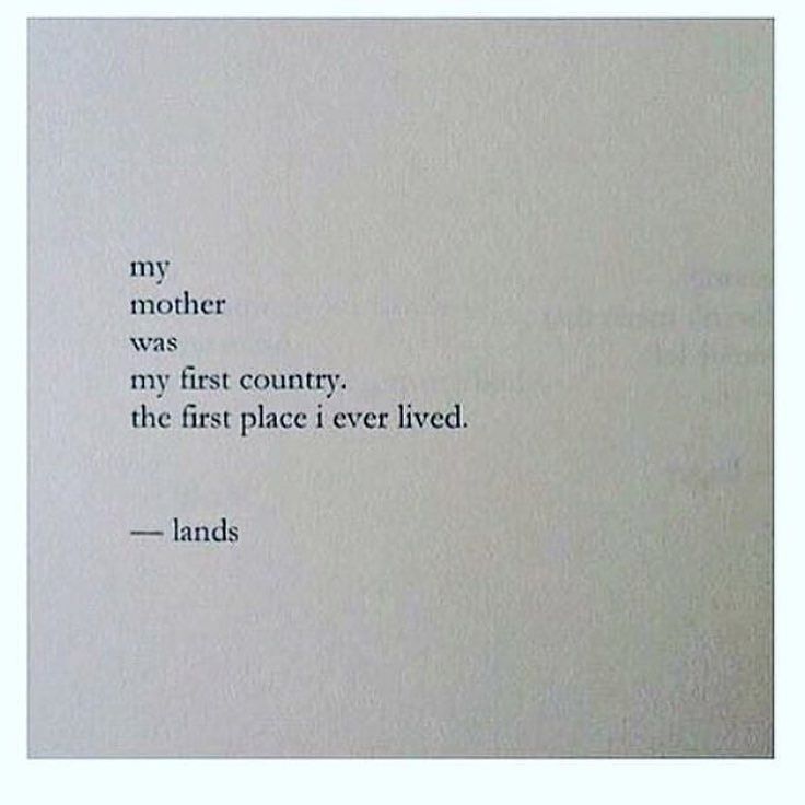 an old typewriter with the words my mother was my first country, the first place i ever lived