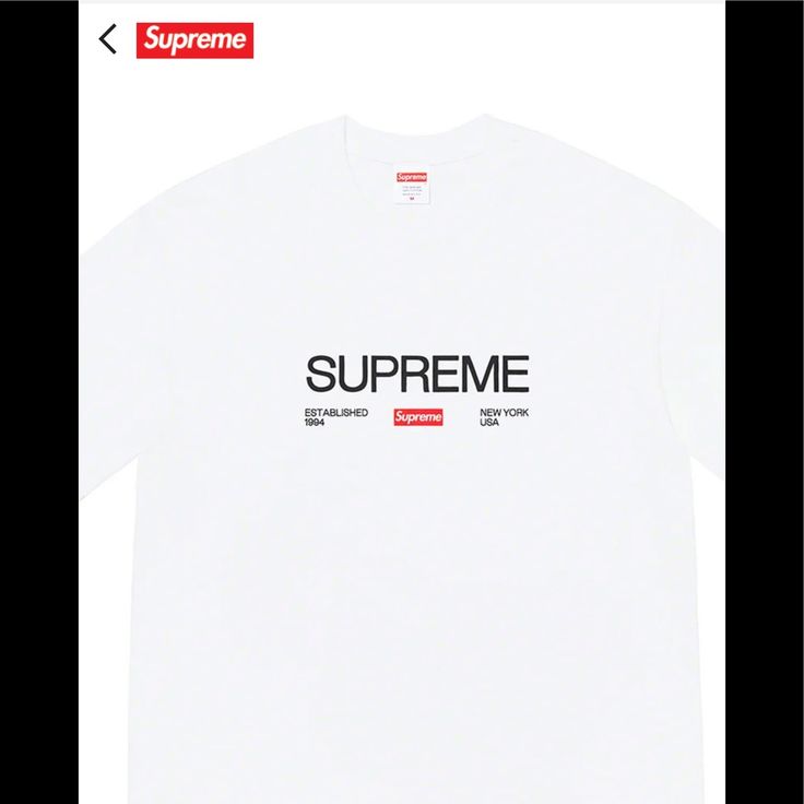 Brand New Supreme T-Shirt Unisex Original For Wear All Day On Move Or Night On The Town . Short Sleeve Soft Feel 100% Original Basic White Logo Tops, Basic White Tops With Logo, Logo Short Sleeve Tops For Streetwear, Logo Tops For Streetwear With Short Sleeves, Short Sleeve Logo Tops For Streetwear, Tan Graphic Tee With Logo Print, Tan Graphic Tee Shirt With Logo Print, Tan Crew Neck Shirt With Logo Print, Short Sleeve Tops For Streetwear