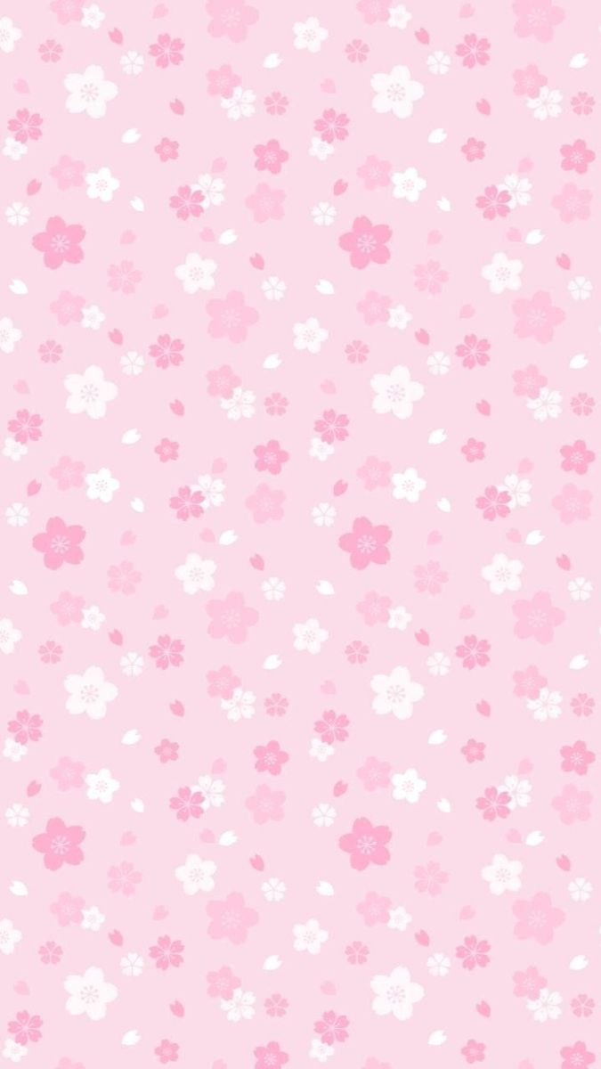 pink and white flowers on a light pink background for wallpaper, fabric or bedding