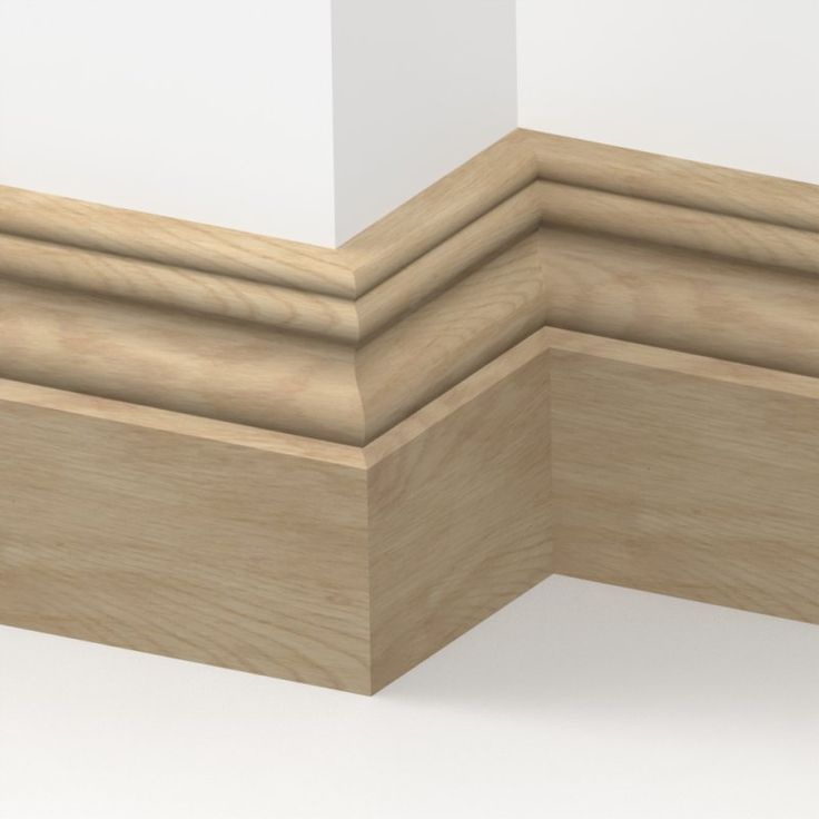 Solid Oak Cromwell Skirting 3 metre from LoveSkirting.co.uk Staircase Glass Design, Floor Skirting, Pintu Interior, Door Frame Molding, Floor Moulding, Front Wall Design, Cornice Design, Wooden Front Door Design, Pillar Design